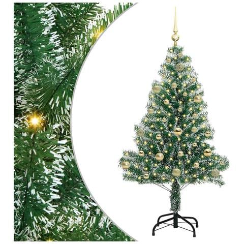 Albero di Natale Artificiale Imbiancato con Luci LED 150 cm - Foto 1