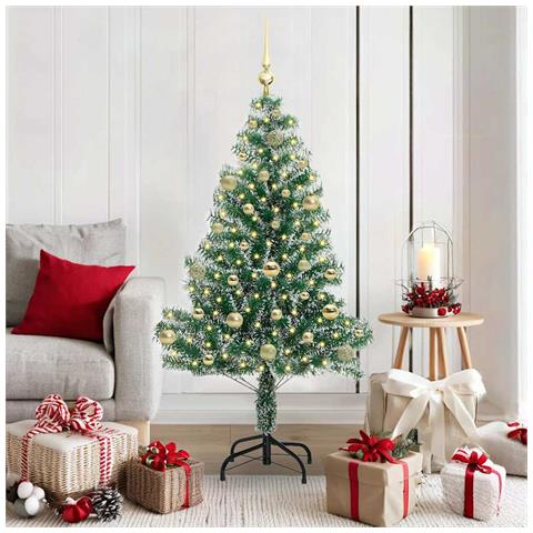 Albero di Natale Artificiale Imbiancato con Luci LED 150 cm - Foto 2