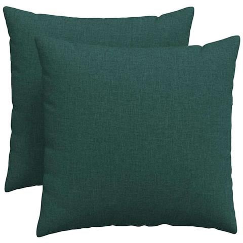 Cuscini da Divano 2 pcs Verde Scuro 50 x 50 cm Tessuto - Foto 1