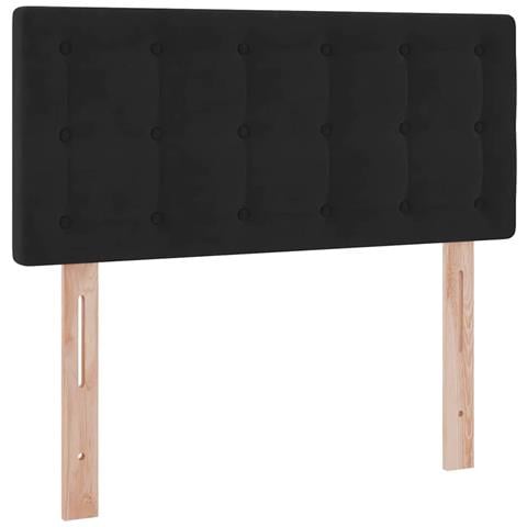 Letto con Contenitore con materasso Nero 90 x 190 cm Velluto - Foto 9