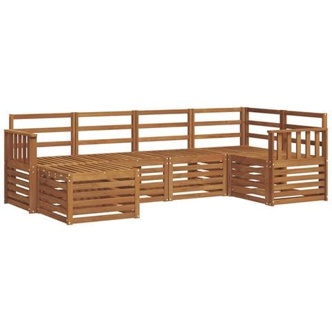 Set divani 6 pcs Naturale Legno di Acacia Massello - Foto 1