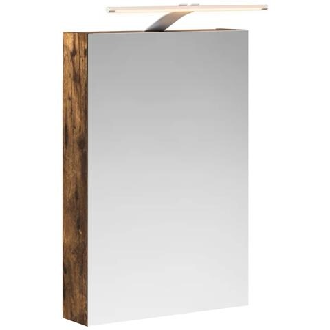 Mobiletto per specchio da bagno Rovere fumé 40 x 10,5 x 60,5 cm - Foto 1