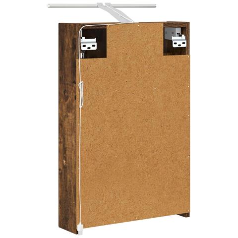 Mobiletto per specchio da bagno Rovere fumé 40 x 10,5 x 60,5 cm - Foto 9