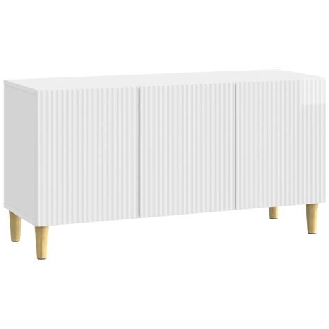 Mobile TV Bianco Lucido 99 x 34,5 x 50 cm Legno ingegnerizzato - Foto 1
