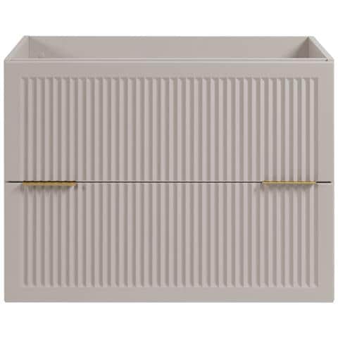 Mobile sottolavabo da 60 cm, bianco opaco, 3 colori di maniglie, Piano di lavoro effetto marmo neroMobileda bagno - Foto 5