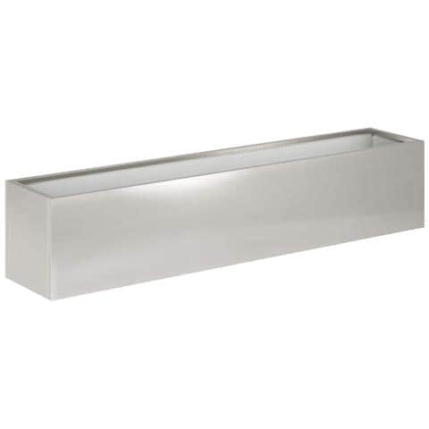 Vaso da giardino Argento 80 x 20 x 20 cm Acciaio Inox - Foto 1