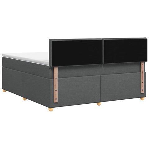 Letto box spring con materasso Grigio Scuro 140 x 190 cm - Foto 9