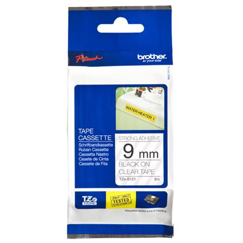 Nastro Etichette per Stampanti Nero su Bianco 0.9 x 800 cm TZE-S121 - Foto 1
