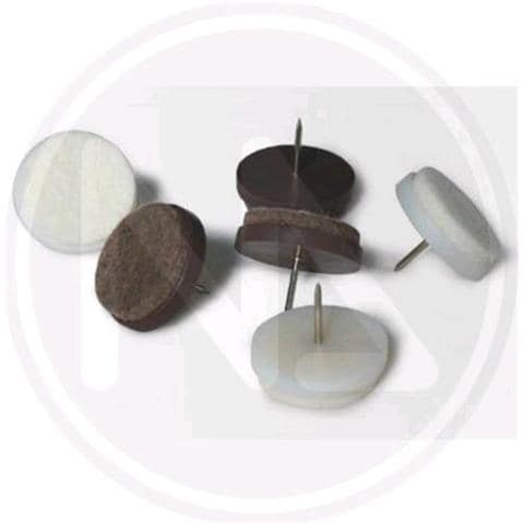 Protezione in Feltro Con Chiodo Ø24 mm Marrone 25 conf. da 8 pz - Foto 1