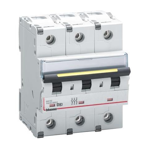 Ft83d80 - Btdin 160 - Interruttore Magnetotermico 3p Curva D 80a 16ka - Foto 1
