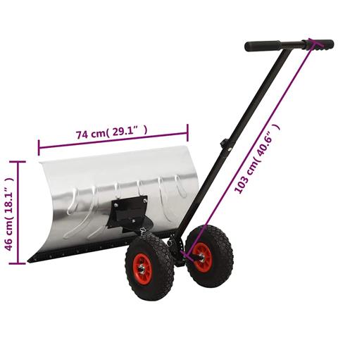 Spazzaneve Manuale Con Ruote - Foto 2