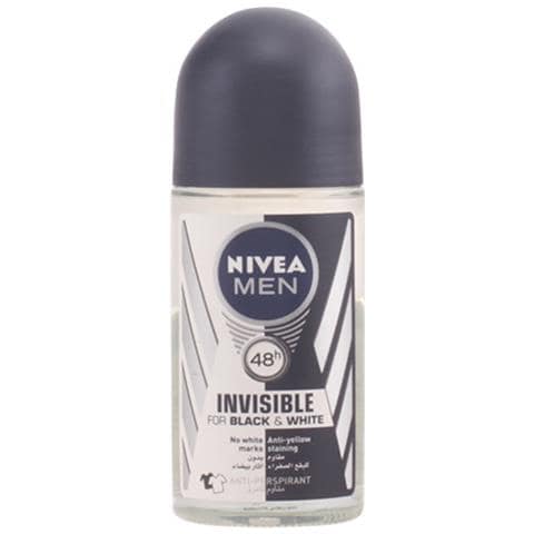 Men Black & White Invisible Deodorante Roll-on 50ml - Foto 2