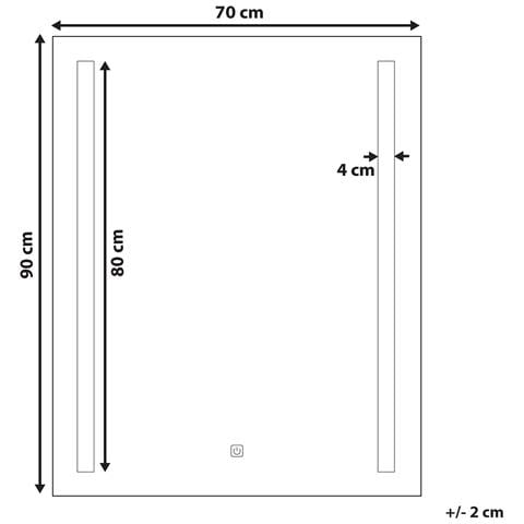 Specchio A Parete A Led 70 X 90 Cm Martinet Argento - Foto 18
