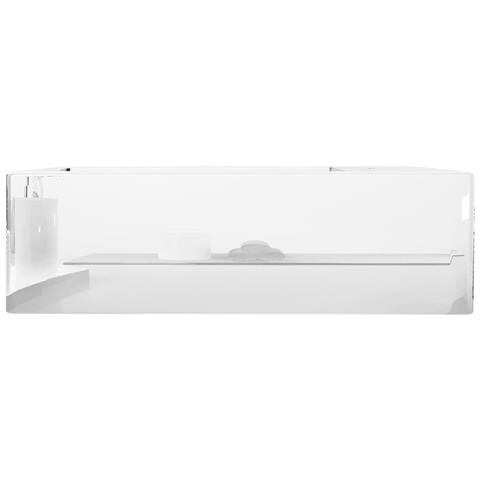 Lavandino con Troppopieno 49x25x15 cm in Ceramica Argento - Foto 4
