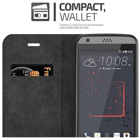 Custodia Compatibile Con Htc Desire 530 / 630 In Nero Di Notte - Coperchio Protettiva Con Chiusura Magnetica, Funzione Stand E Tasca Per Le Carte - Foto 11