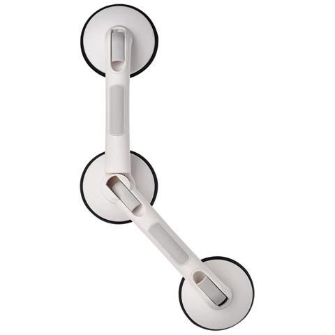 Maniglione di Sicurezza ad Angolo con Ventose Premium Bianco - Foto 1