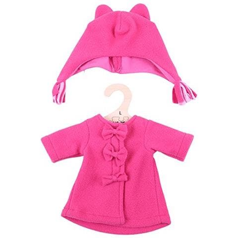 Bigjigs Giocattoli Cappotto All'e Berretto In Pile Rosa Imagen (per Bambole Di 38 Cm) - Foto 1