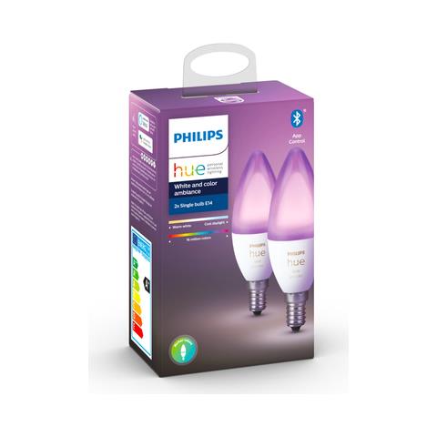 Hue White & Col. Amb. E14 Doppelpack 2x470lm - Foto 8