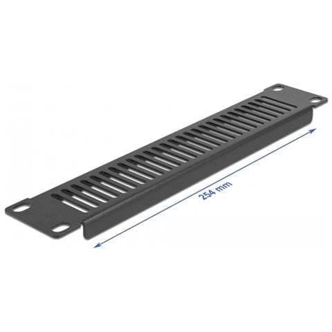 Pannello per armadio di rete da 10? con fessure di ventilazione verticale 1U nero - Foto 2