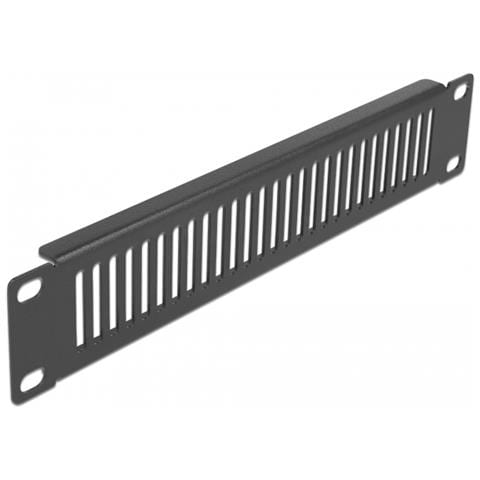 Pannello per armadio di rete da 10? con fessure di ventilazione verticale 1U nero - Foto 1