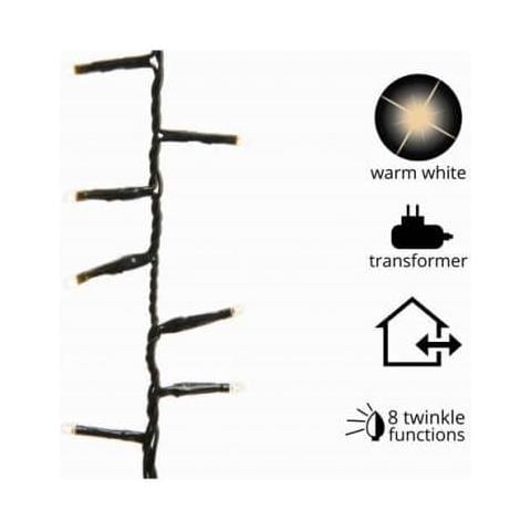 Ghirlanda Scintillante Compatta - Spirito Natalizio - Bianco Caldo - Lampadine Led - 16 M - 72265 - Foto 4