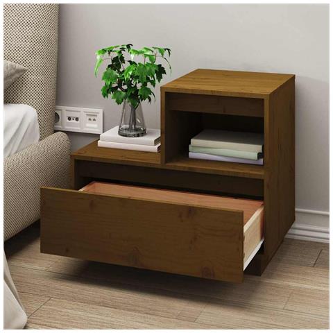 Comodini 2 Pz Miele 60x34x51 Cm In Legno Massello Di Pino - Foto 11
