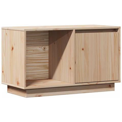 Mobile Porta Tv 74x35x44 Cm In Legno Massello Di Pino - Foto 2