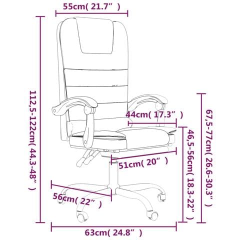 Sedia da Ufficio Massaggio Reclinabile Grigio chiaro in Velluto - Foto 2