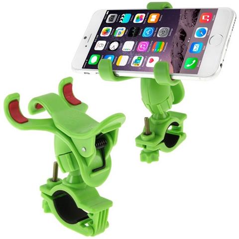 Bike-360 Supporto Per Bici Universale A Clip Green  Per Smartphone Ios Iphone Galaxy Android - Foto 1