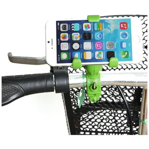 Bike-360 Supporto Per Bici Universale A Clip Green  Per Smartphone Ios Iphone Galaxy Android - Foto 5