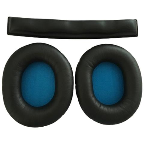Cuscinetti Auricolari In Pelle Pu-protein Per Sennheiser Hd8 Dj /hd6 Mix Con Fascia Hd8 Black - Foto 2