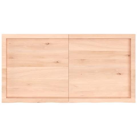 Ripiano a Parete 120x60x (2-6) cm Massello Rovere Non Trattato - Foto 2