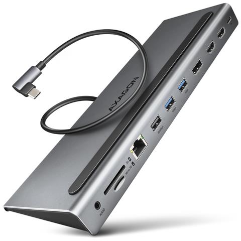 HMC-4KX3 replicatore di porte e docking station per laptop Cablato USB 3.2 Gen 1 (3.1 Gen 1) Type-C Grigio - Foto 1