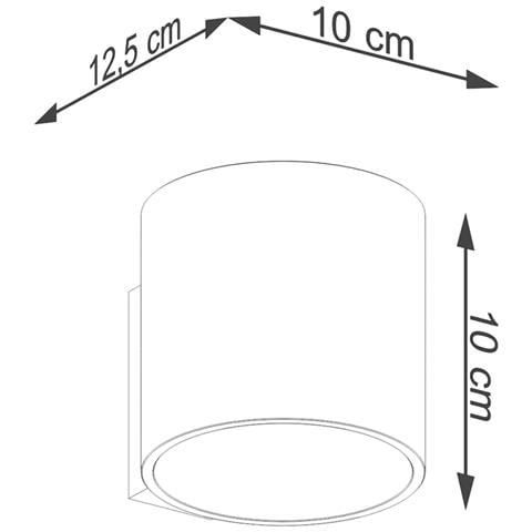 Lampada Da Parete Orbis 1 Oro Sl. 1181 - Minimalista Lampada Da Parete D'oro 10x10x12.5 Cm - Foto 7