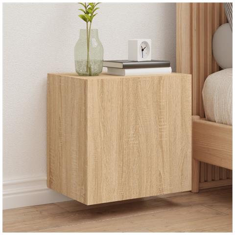 Mobili Tv Muro 2pz Rovere Sonoma 40,5x30x40cm Legno Multistrato - Foto 1