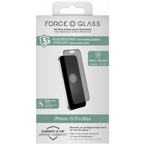 Vetro Organico Per Iphone 15 Pro Max 2.5d Spy, Nero Transparente - Foto 5
