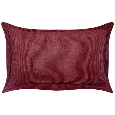 Set Di 2 Cuscini Zinnia Velluto A Coste 47 X 27 Cm Bordeaux Tinta Unita - Foto 7