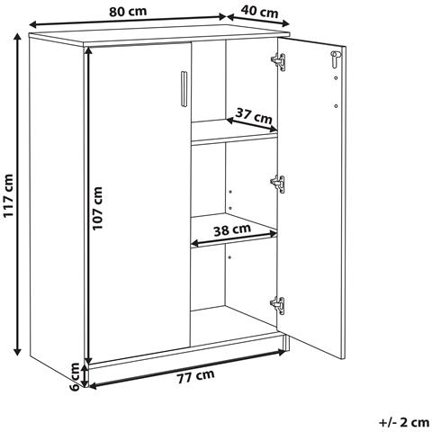 Armadietto Da Ufficio Zehna Grigio Chiaro - Foto 5