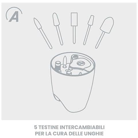 Set Manicure e Pedicure Goldye con lampada UV con 5 Accessori - Foto 2