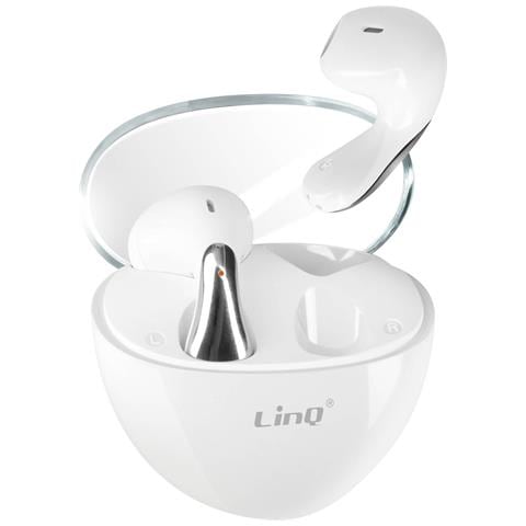 Auricolari Bluetooth In-ear Con Design A Goccia E Custodia, Bianco - Foto 1
