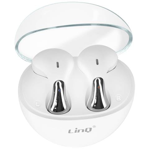 Auricolari Bluetooth In-ear Con Design A Goccia E Custodia, Bianco - Foto 5