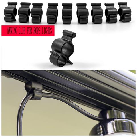Clip Per Tendalino Standard Per Luci A Corda, Confezione Da 10 Black - Foto 1