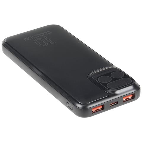 Powerbank Va2511 10000mah 2 Usb-a /usb-c Qc 3.0/pd 20w Con Display Digitale, Nero - Foto 2