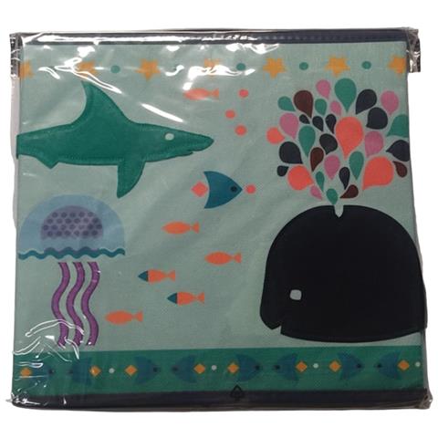 Domopak - Scatola Cubica ""living"" Per Organizzazione Cameretta 32x32x32cm - Pesciolini / Principessa Con Cavallo - Foto 1