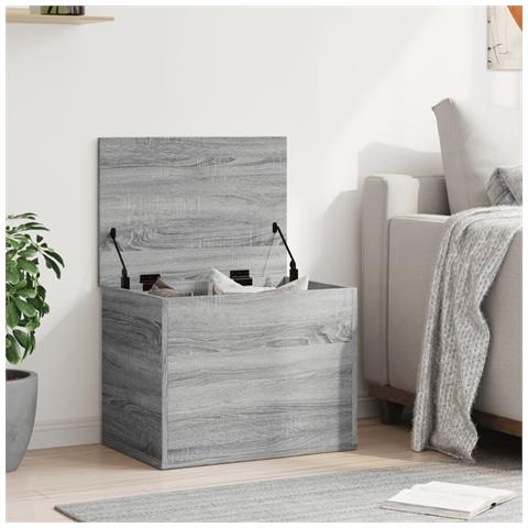 Contenitore Grigio Sonoma 60x42x46 Cm Legno Multistrato - Foto 3