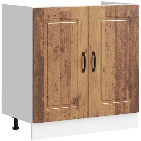 Mobile Base Lavello Kalmar Legno Vecchio 80x46x81,5 Cm - Foto 2