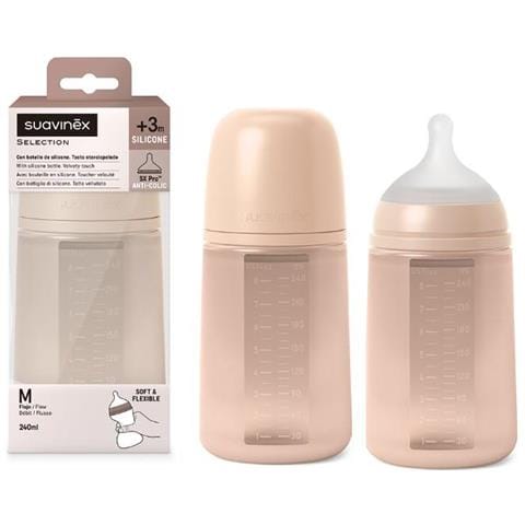 Suavinex Selection Biberon Silicone 240Ml Nude Flusso M - Foto 1