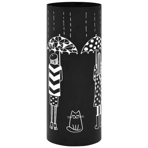 Porta Ombrelli Con Disegni Di Ragazze In Acciaio Nero - Foto 2