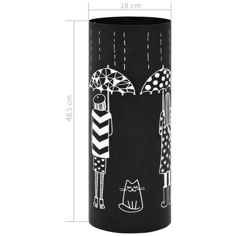 Porta Ombrelli Con Disegni Di Ragazze In Acciaio Nero - Foto 6