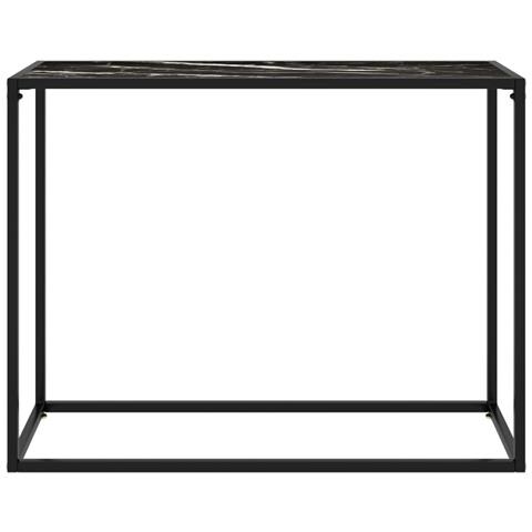 Tavolo Consolle Nero 100x35x75 Cm In Vetro Temperato - Foto 1